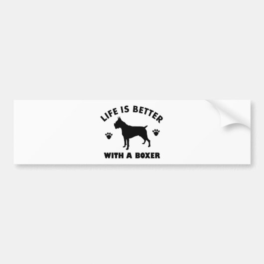 Boxerhundeentwurf Autoaufkleber (Vorne)