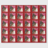 Boxerhundegeschenk-Packpapier des Valentinsgrußes Geschenkpapier (Flach)