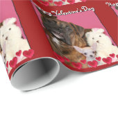 Boxerhundegeschenk-Packpapier des Valentinsgrußes Geschenkpapier (Rolleneckpunkt)