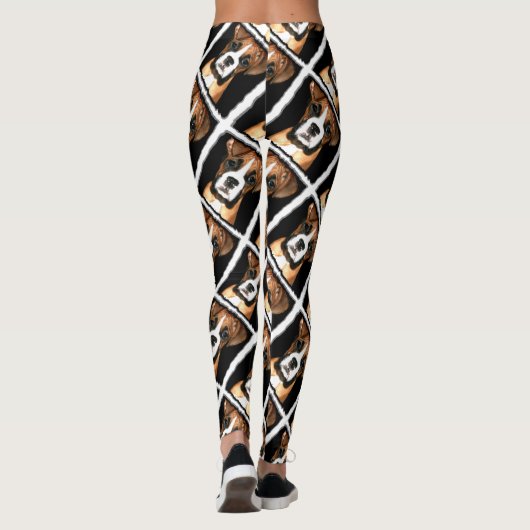 Boxerhundekunst-Leggings Leggings (Rückseite)