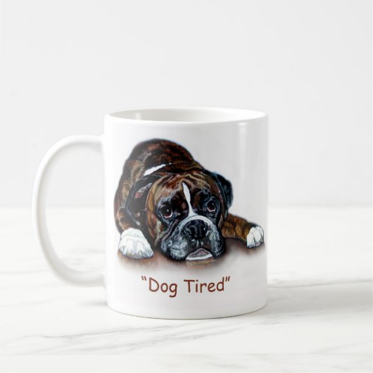 Boxerhundemüde Tasse (Links)