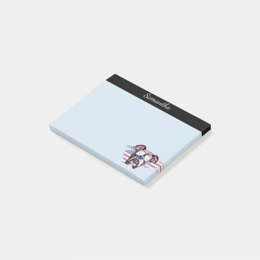 Boxerhundepersonalisierte Post-Itanmerkungen Post-it Klebezettel (angewinkelt)