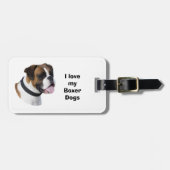 Boxerhundeporträt-Foto Gepäckanhänger (Vorderseite horizontal)