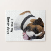 Boxerhundeporträt-Foto Puzzle (Horizontal)