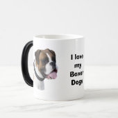 Boxerhundeporträt-Foto Verwandlungstasse (Vorderseite Links)