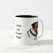 Boxerhundeporträt-Foto Zweifarbige Tasse (VorderseiteRechts)