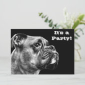 Boxerhundeprofil Einladung (Stehend Vorderseite)