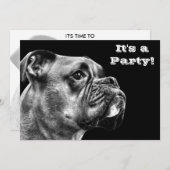 Boxerhundeprofil Einladung (Vorne/Hinten)