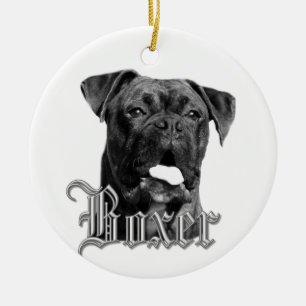 Boxerhundeverzierung Keramik Ornament