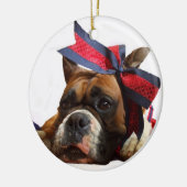 Boxerhundeverzierung Keramikornament (Links)