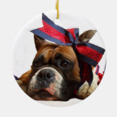 Boxerhundeverzierung Keramikornament (Hinten)