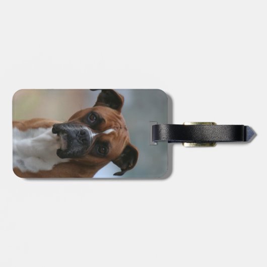 Boxerhundgeldbeutel/Gepäckanhänger Gepäckanhänger (Rückseite horizontal)