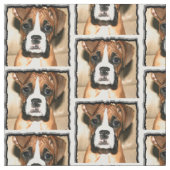 Boxerhundgewohnheits-Gewebe Stoff (Nahaufnahme)