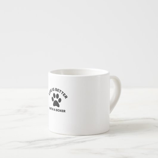 Boxerleben Espressotasse (Vorderseite Rechts)