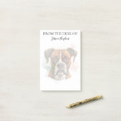 Boxerliebhaber-monogrammierter Hund Post-it Klebezettel (Auf Schreibtisch)