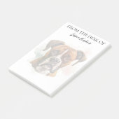 Boxerliebhaber-monogrammierter Hund Post-it Klebezettel (angewinkelt)