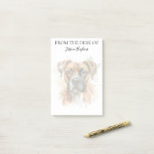 Boxerliebhaber monogrammierter Hund Post-it Klebezettel (Auf Schreibtisch)