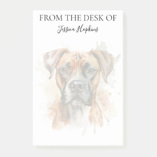 Boxerliebhaber monogrammierter Hund Post-it Klebezettel