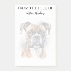 Boxerliebhaber monogrammierter Hund Post-it Klebezettel