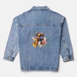 BoxerLove Wasserfarben Artwork - Loyal Canine Bree Jeansjacke