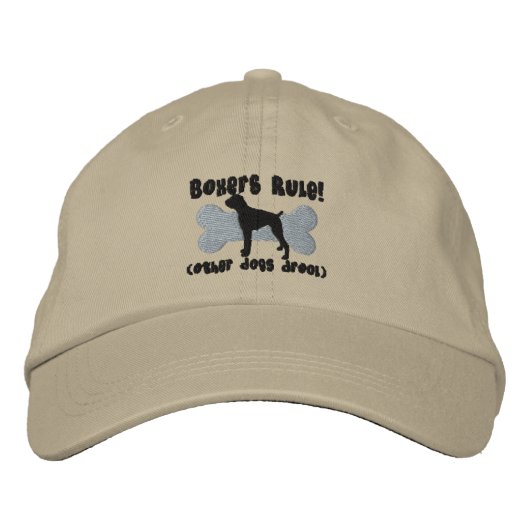 Boxerregel bestickter Hut (Vorderseite)