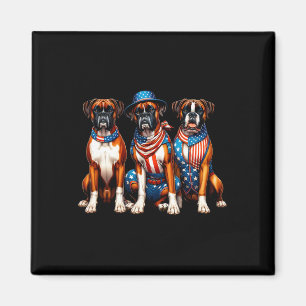 Boxers Patriotic 4. Juli USA Flagge Amerika Pupp Magnet