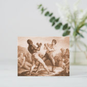 Boxers von Gericault Fine Art Lithograph Postkarte (Stehend Vorderseite)