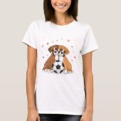 Boxers with soccer ball for Valentine's Day T-Shirt (Vorderseite)