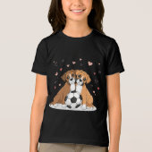 Boxers with soccer ball for Valentine's Day Tri-Blend Shirt (Vorderseite)