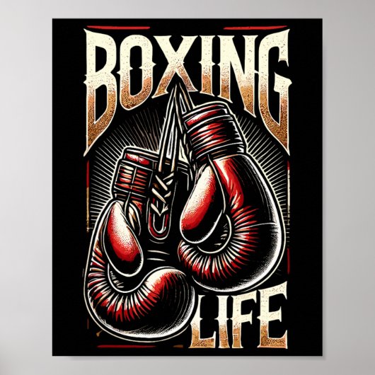 Boxertraining für sportliche Boxer Poster (Vorne)