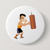 Boxertraining mit Stanzbeutel Button (Vorderseite)