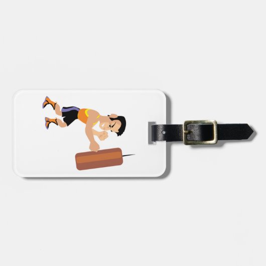 Boxertraining mit Stanzbeutel Gepäckanhänger (Vorderseite horizontal)