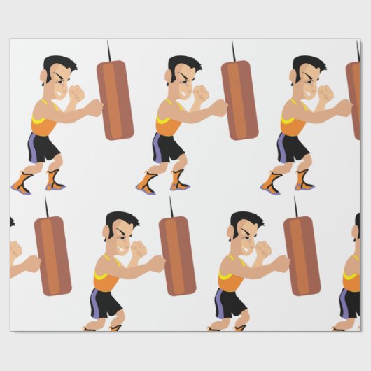 Boxertraining mit Stanzbeutel Geschenkpapier (Flach)