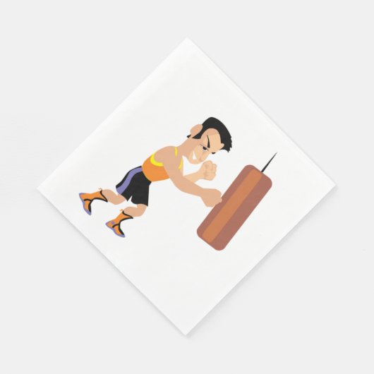 Boxertraining mit Stanzbeutel Serviette (Ecke)