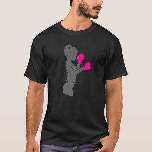 Boxerweibchen Boxing Hot Pink Boxhandschuhe T-Shirt