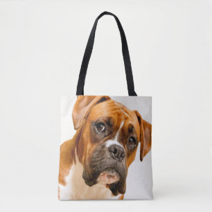 Boxerwelpe auf Elfenbeincremehintergrund Tasche