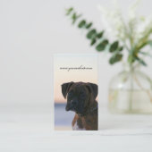 Boxerwelpe in den Abendshimmel-Geschäftskarten Visitenkarte (Stehend Vorderseite)