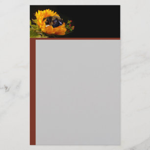 Boxerwelpe in der Sonnenblume stationär Briefpapier