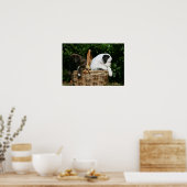 Boxerwelpen im Korb Poster (Küche)