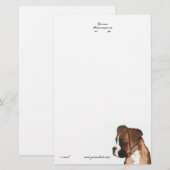 Boxerwelpenbriefkopf Briefpapier (Vorne/Hinten)