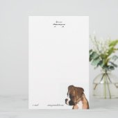 Boxerwelpenbriefkopf Briefpapier (Stehend Vorderseite)