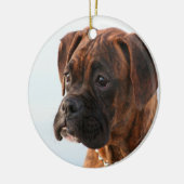Boxerwelpenverzierung Keramik Ornament (Links)