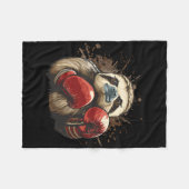 Boxfauler mit Boxhandschuhen Kickboxen Lustig B Fleecedecke (Vorderseite (Horizontal))