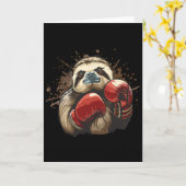Boxfauler mit Boxhandschuhen Kickboxen Lustig B Karte (Gelbe Blume)