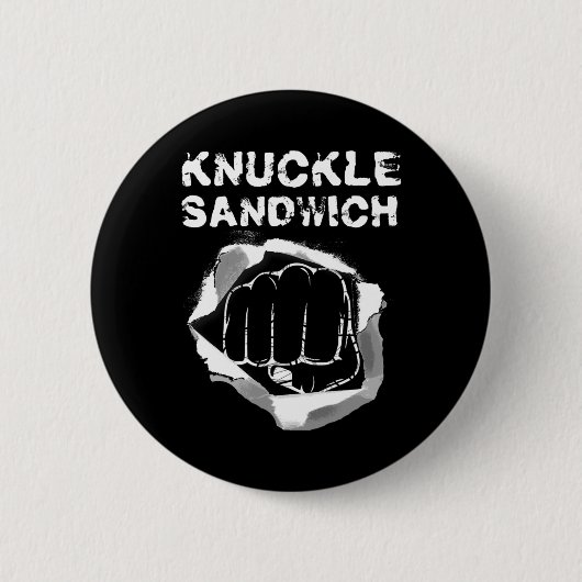 Boxfaustpunch Knuckle Sandwich Boxer Fighter Button (Vorderseite)