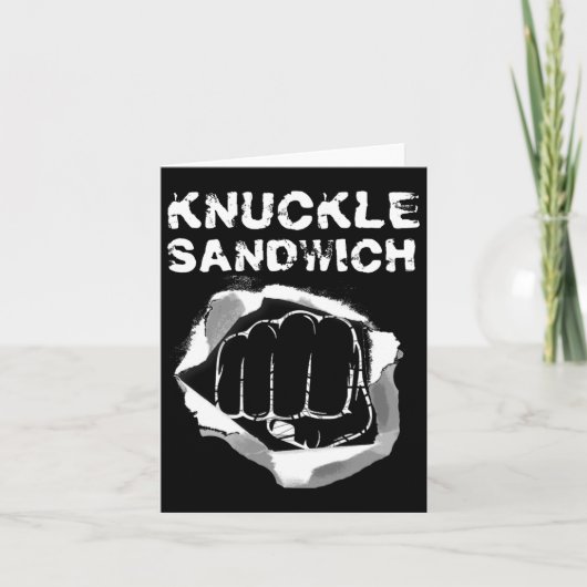 Boxfaustpunch Knuckle Sandwich Boxer Fighter Karte (Vorderseite)