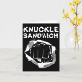 Boxfaustpunch Knuckle Sandwich Boxer Fighter Karte (Gelbe Blume)