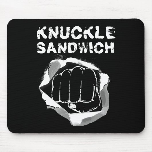 Boxfaustpunch Knuckle Sandwich Boxer Fighter Mousepad (Vorne)