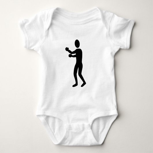 Boxfigur - Schwarz Baby Strampler (Vorderseite)