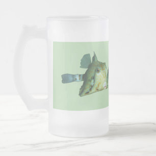 Boxfish - Abstraktes Design - Aus einem Foto schne Mattglas Bierglas